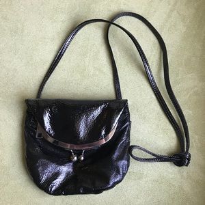 Hobo Black Patent Leather Crossbody